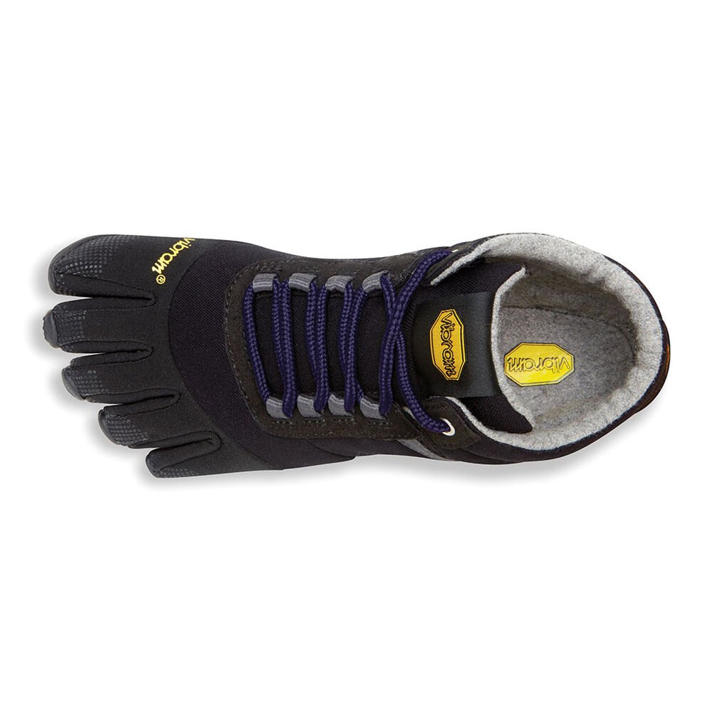 Zapatos De Trail Mujer Negros/Morados - FiveFingers Trek Ascent Insulated - JHBOYU-367
